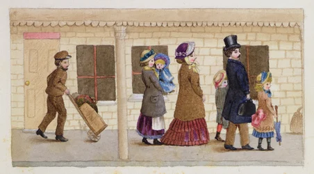 En la plataforma de la estación, Addiscombe, 1883